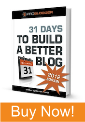 31 Days to Build a Better Blog eBook cover